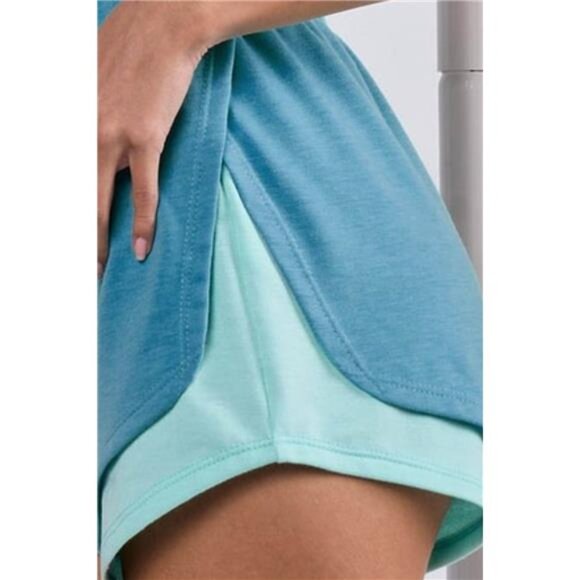 BiBi French Terry Knit Color Block‎ with Sid Slit Shorts - Picture 2 of 3